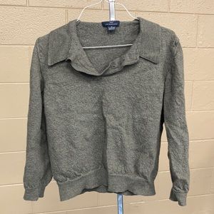 Casual collard knit sweater